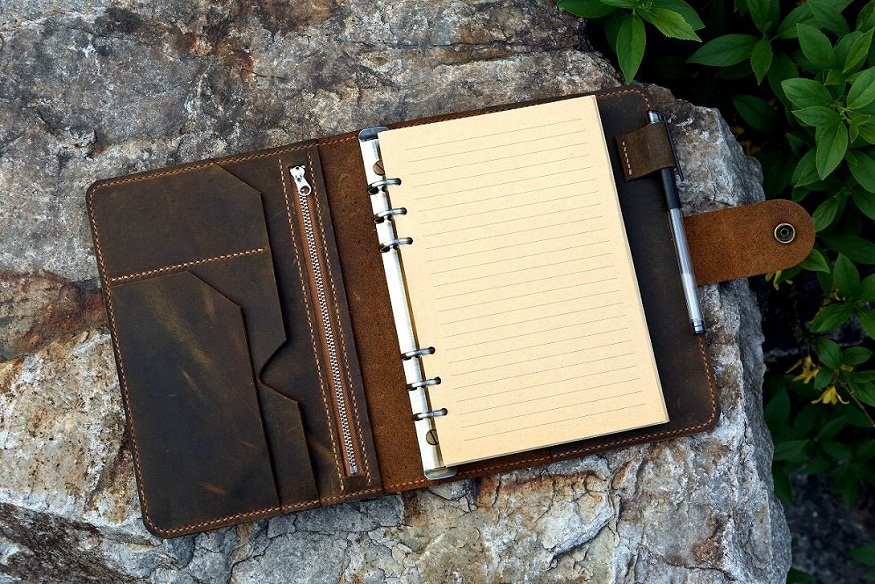 personalized leather journal